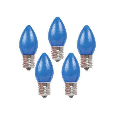 HOLIDAY BRIGHT LIGHTS C7 Christmas Light BulbsBlue1 in. 25 Lights 9760968